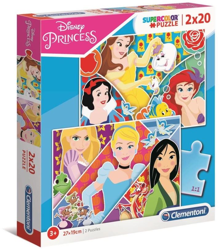 Puzzle Clementoni Puzzle Disney Princezny 2x20 dílků
