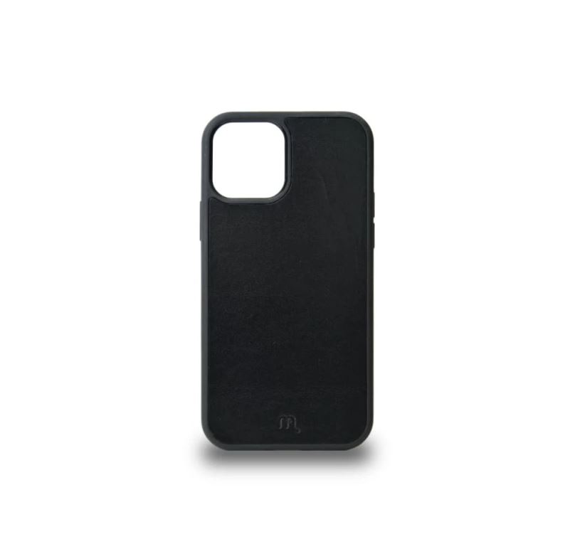 Kožený kryt na mobil Lemory PROTECT pro iPhone 12/12 PRO, černý