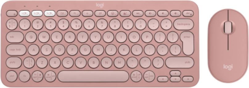 Set klávesnice a myši Logitech Pebble 2 Combo MK380s, Rose - US INTL
