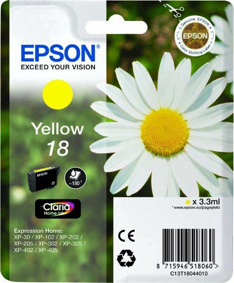 Cartridge Epson T1804 žlutá
