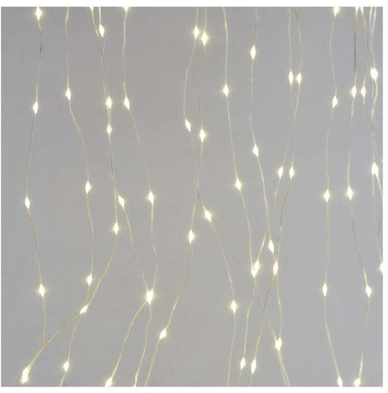 Vánoční osvětlení EMOS LED vánoční nano řetěz – záclona, 1,7x1,5 m, venkovní i vnitřní, teplá bílá, programy