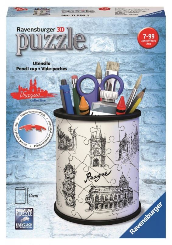 3D puzzle Ravensburger 3D 112265 Stojan na tužky Kresba Prahy