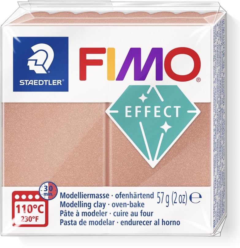 Modelovací hmota FIMO efekt růžovozlatá perleťová 57g