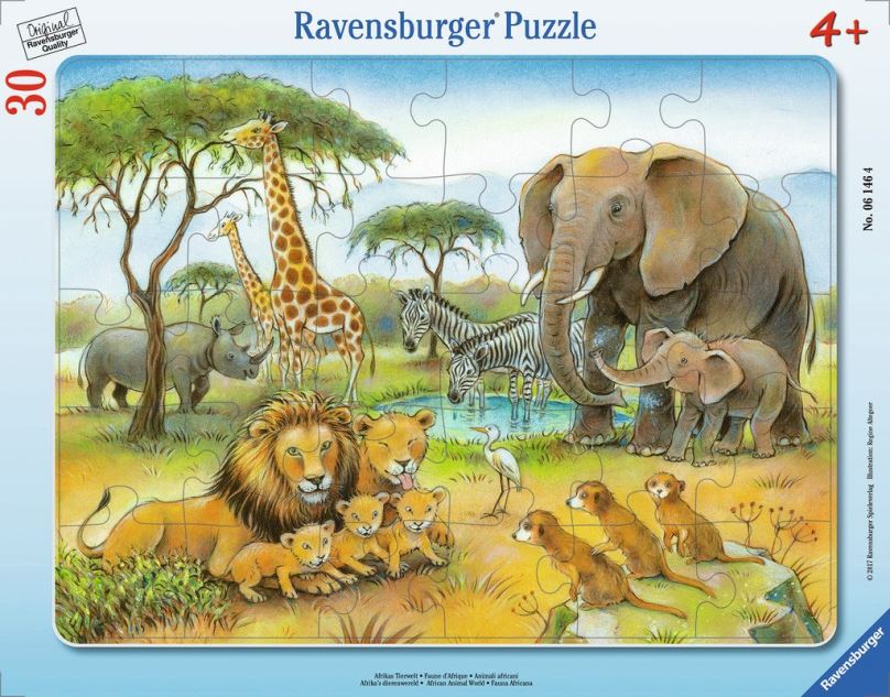 RAVENSBURGER Puzzle Africká zvířata 30 dílků