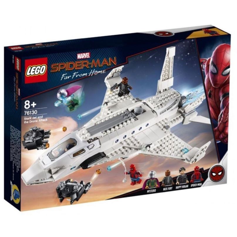 LEGO stavebnice LEGO Super Heroes 76130 Tryskáč Tonyho Starka a útok dronu
