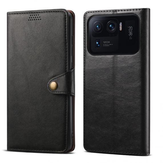Pouzdro na mobil Lenuo Leather flipové pouzdro pro Xiaomi Mi 11 Ultra, černé