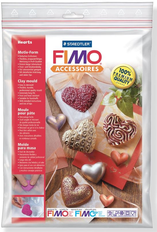 Vyrábění pro děti FIMO Silikonová forma Hearts