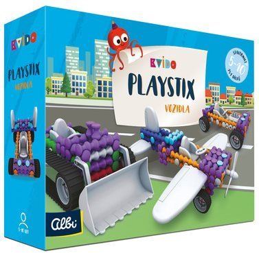Stavebnice Kvído - Stavebnice Playstix - vozidla 146 dílků