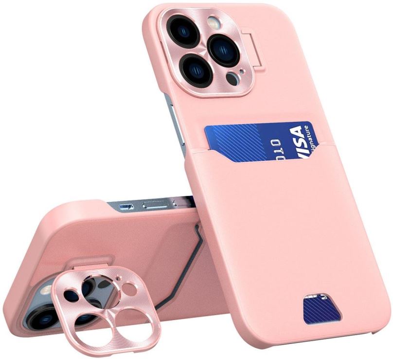 Kryt na mobil MG Leather Stand pro Samsung Galaxy S23 Ultra, růžový