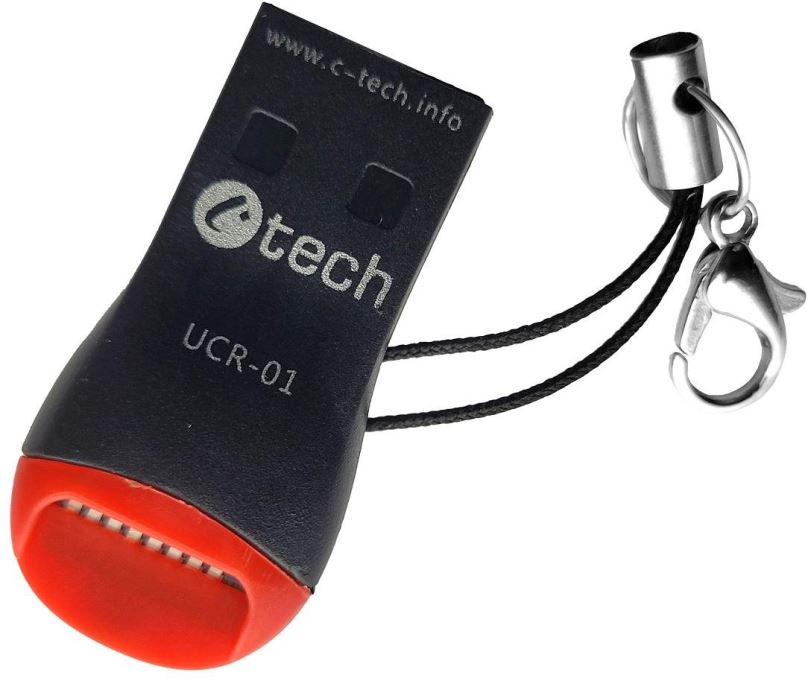 Čtečka karet C-tech UCR-01, USB 2.0 TYPE A, micro SD