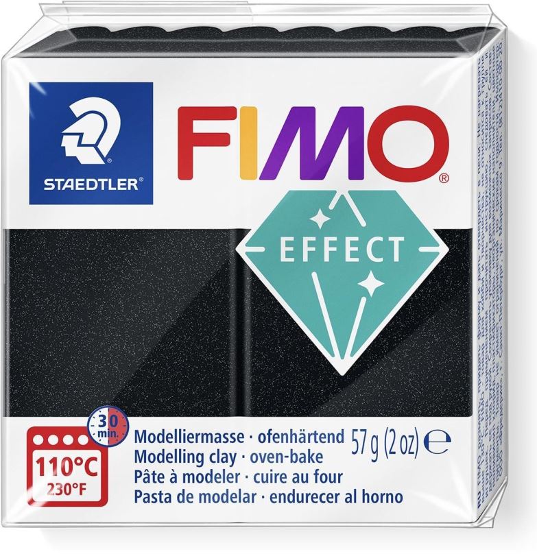 Modelovací hmota FIMO efekt černá perleťová 57g