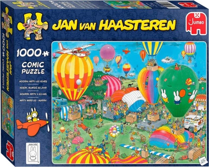 Puzzle Jumbo Puzzle Miffy slaví 65 let, hurá! 1000 dílků