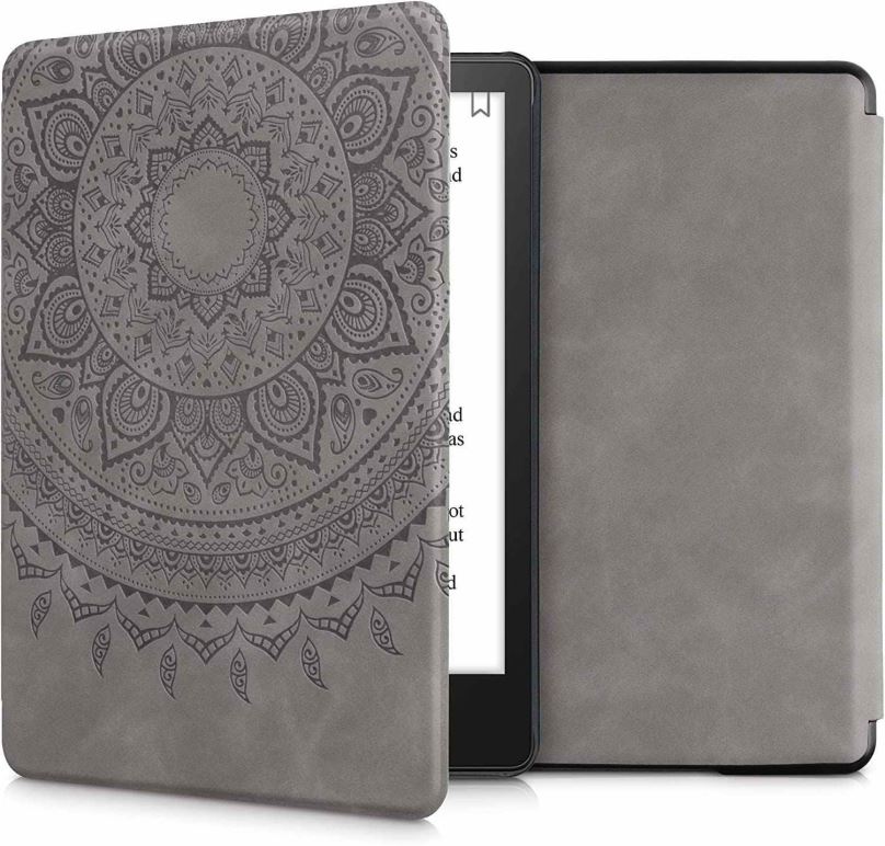Pouzdro na čtečku knih KW Mobile - Indian Sun - KW5625717 - Pouzdro pro Amazon Kindle Paperwhite 5 (2021) - šedé