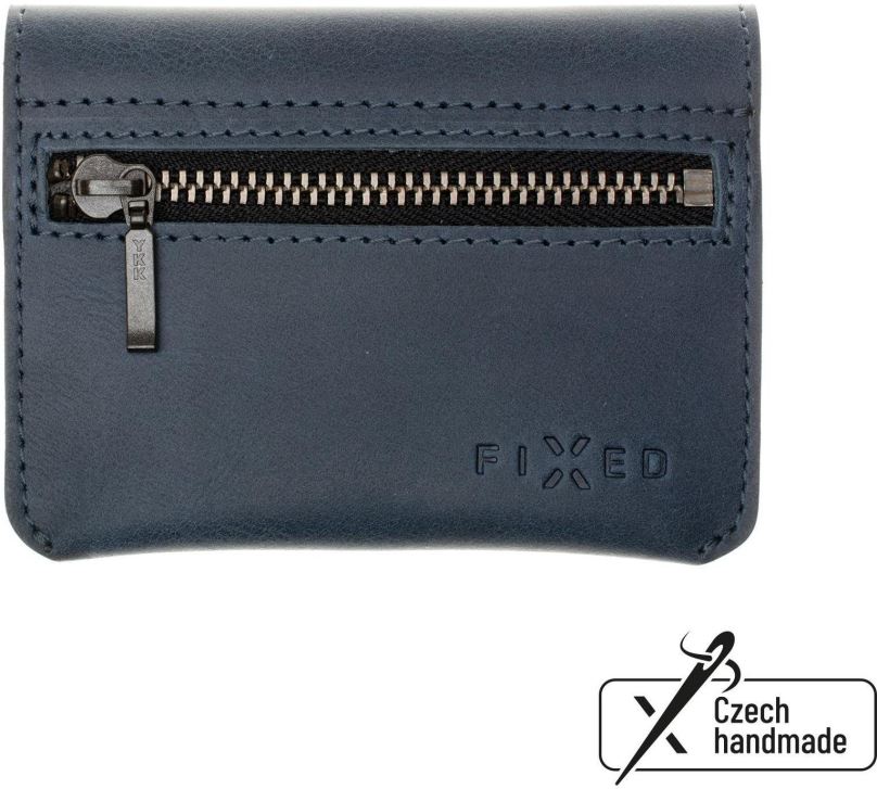 Peněženka FIXED Tripple Wallet z pravé hovězí kůže modrá