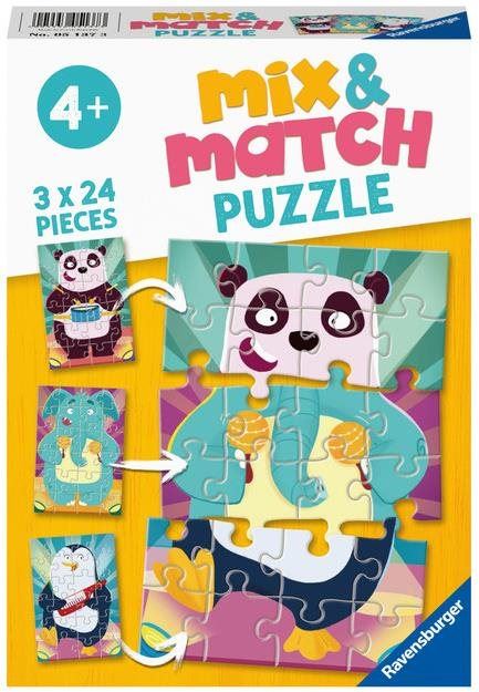 Puzzle Ravensburger 051373 Mix & Match Puzzle Legrační zvířátka 3x24 dílků
