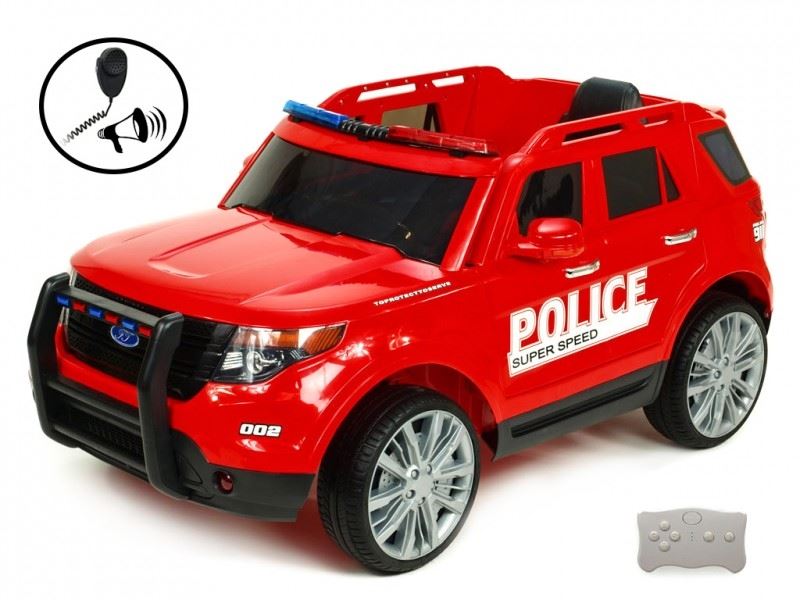 Elektrické auto pro děti USA policejní vůz, červené