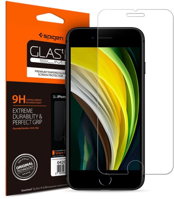 Ochranné sklo Spigen Glas.tR SLIM HD 1 Pack iPhone SE 2020/8/7