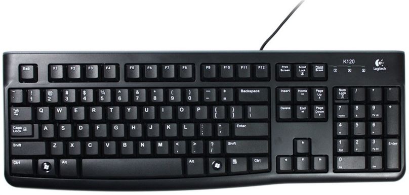 Logitech K120/Drátová USB/US-Layout/Černá