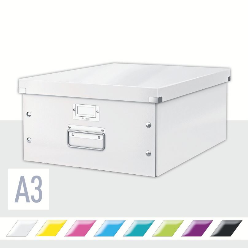 Archivační krabice LEITZ WOW Click & Store A3 36.9 x 20 x 48.2 cm, bílá