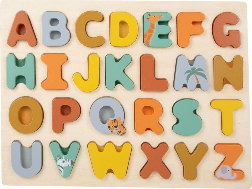 Vkládačka Small Foot Vkládací puzzle Safari abeceda