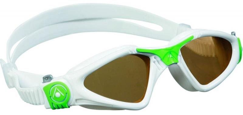Plavecké brýle Aquasphere Kayenne Small, bílá/zelená, polarizační zorník