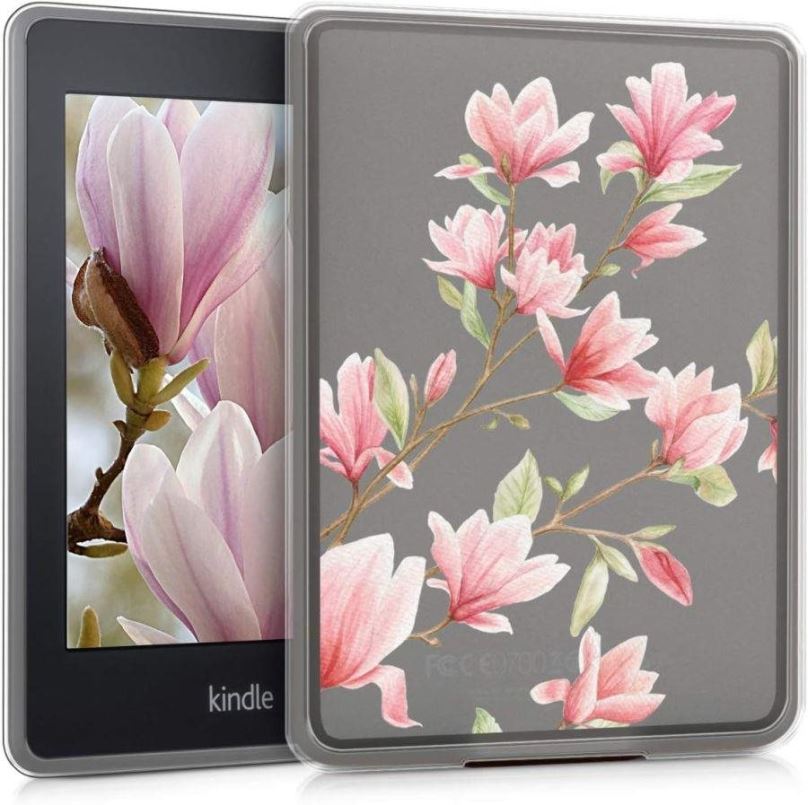 Pouzdro na čtečku knih KW Mobile - Magnolias - KW4610303 - pouzdro pro Amazon Kindle Paperwhite 1/2/3 - silikonové