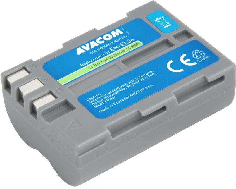 Baterie pro fotoaparát Avacom za Nikon EN-EL3E Li-Ion 7.4V 2000mAh 14.8Wh