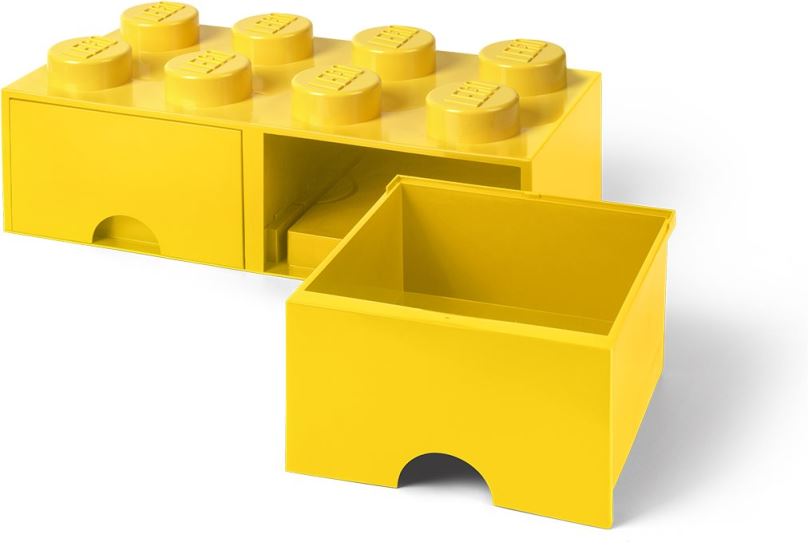 Úložný box LEGO Úložný box 8 s šuplíky - žlutá