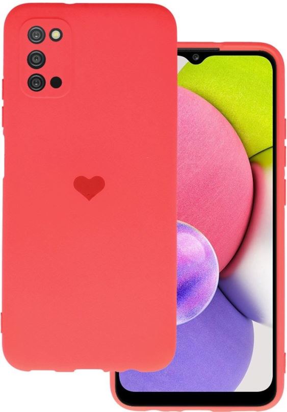Kryt na mobil Vennus Valentýnské pouzdro Heart pro Samsung Galaxy A03S - červené
