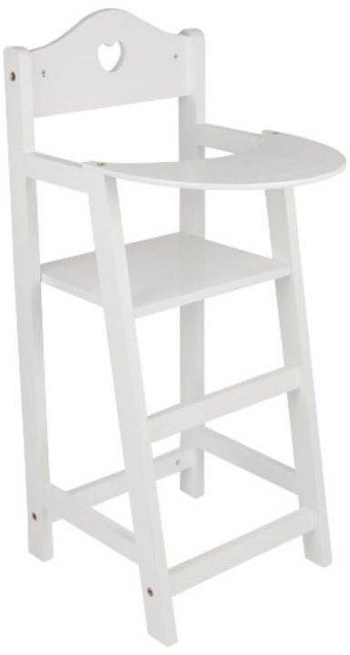 Nábytek pro panenky Dřevěná židlička pro panenky bílá
