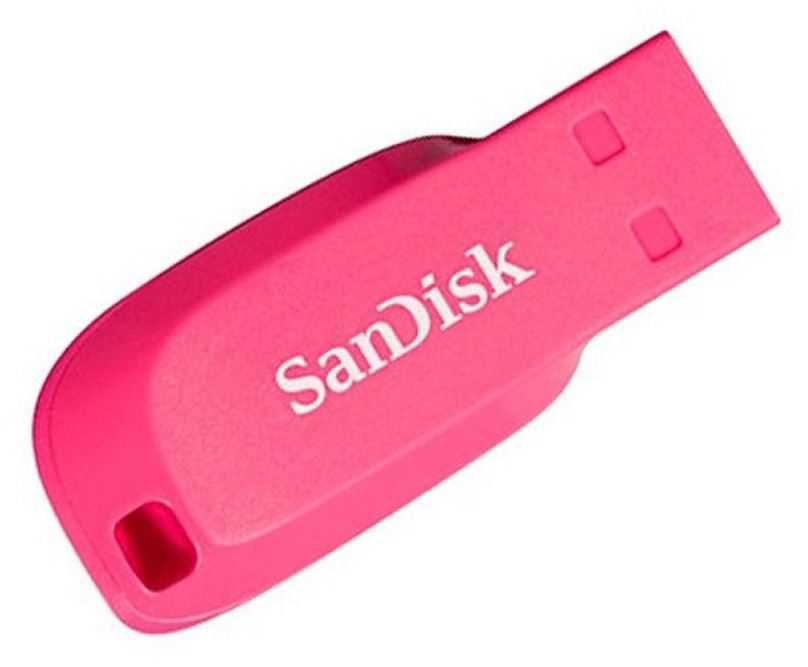 Flash disk SanDisk Cruzer Blade elektricky růžová