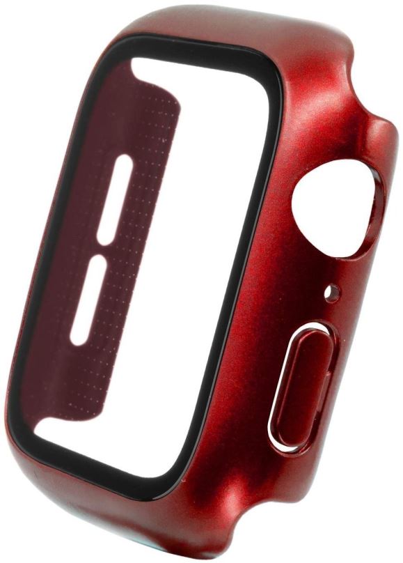 Ochranný kryt na hodinky FIXED Pure+ s temperovaným sklem pro Apple Watch 40mm červené