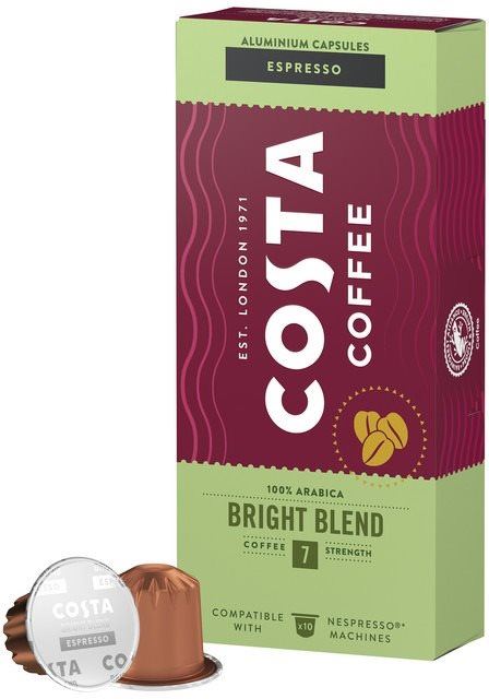Kávové kapsle Costa Coffee Bright Blend 100% Arabica Espresso 10 kapslí