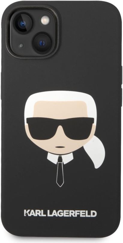 Kryt na mobil Karl Lagerfeld MagSafe Kompatibilní Kryt Liquid Silicone Karl Head pro iPhone 14 Plus Black