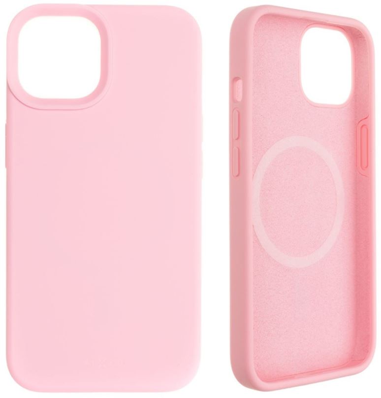 Kryt na mobil FIXED MagFlow s podporou MagSafe pro Apple iPhone 14 růžový