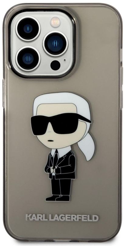 Kryt na mobil Karl Lagerfeld IML Ikonik NFT Zadní Kryt pro iPhone 14 Pro Black