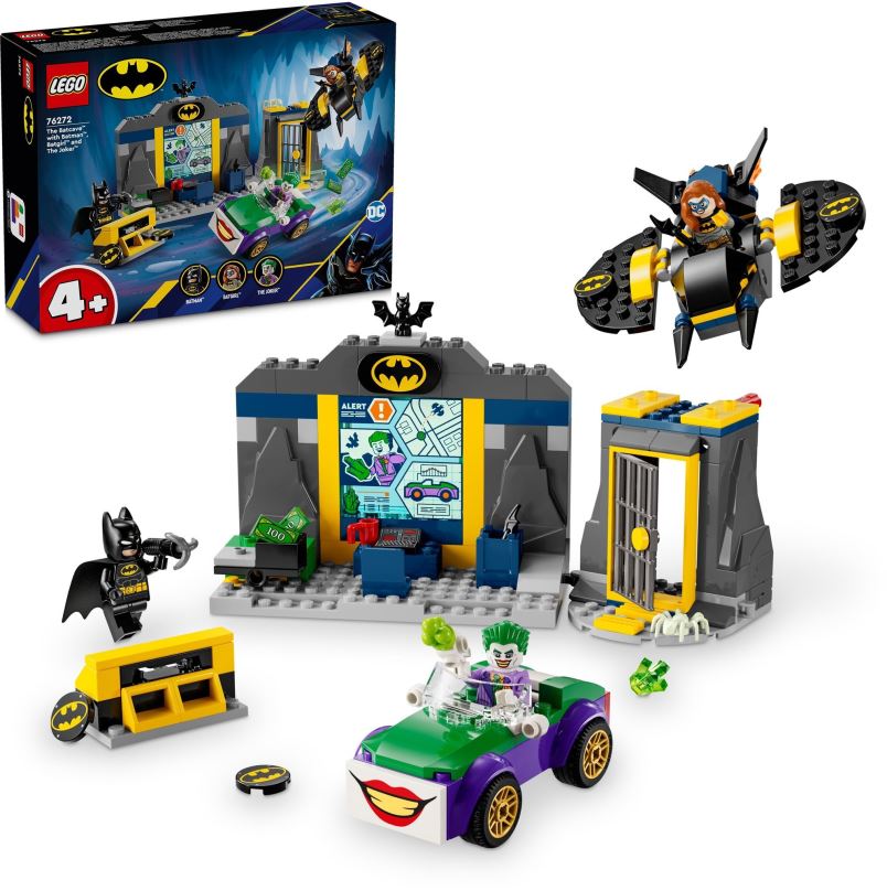 LEGO stavebnice LEGO® DC Batman™ 76272 Batmanova jeskyně a Batman™, Batgirl™ a Joker™