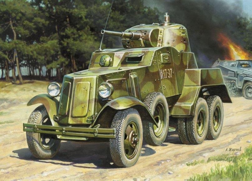 Plastikový model Model Kit military 3617 - Soviet Armored Car BA-10