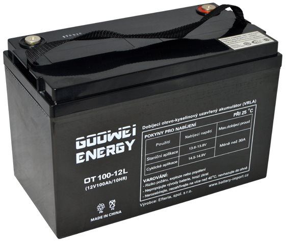 Trakční baterie GOOWEI ENERGY OTL100-12, baterie 12V, 100Ah, DEEP CYCLE