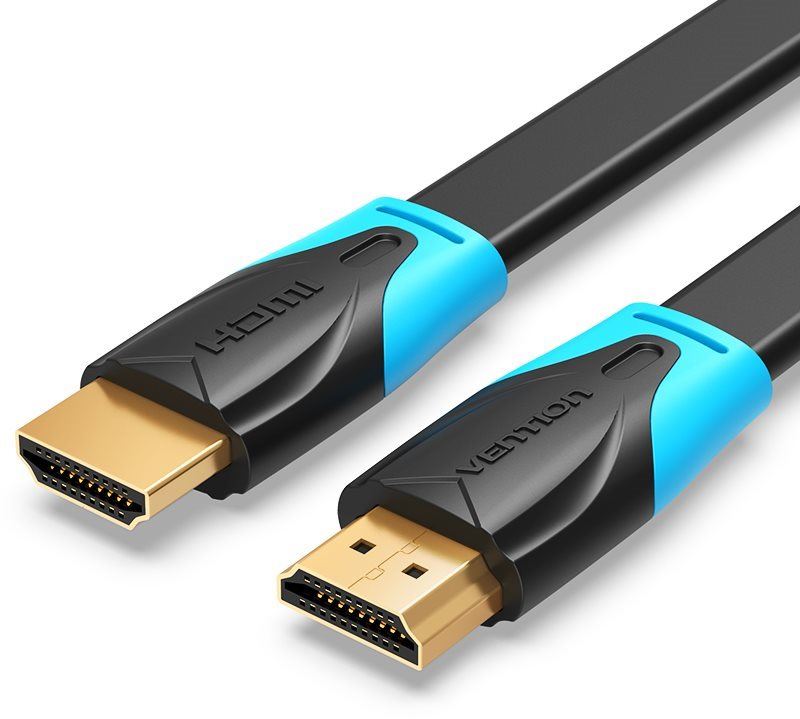 Video kabel Vention Flat HDMI 2.0 Cable 1.5m Black