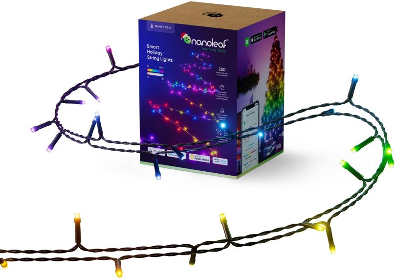 Světelný řetěz Nanoleaf Essentials Smart Holiday String Lights Starter Kit 20m