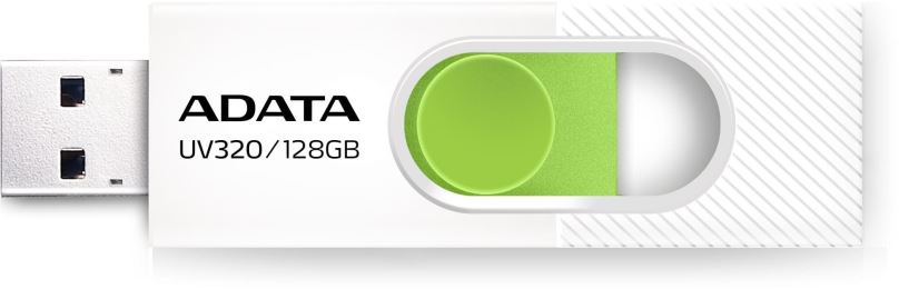 Flash disk ADATA UV320 128GB, bílo-zelená