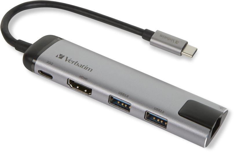 Replikátor portů VERBATIM USB-C Multiport HUB USB 3.1 GEN 1/ 2x USB 3.0/ HDMI/ RJ45