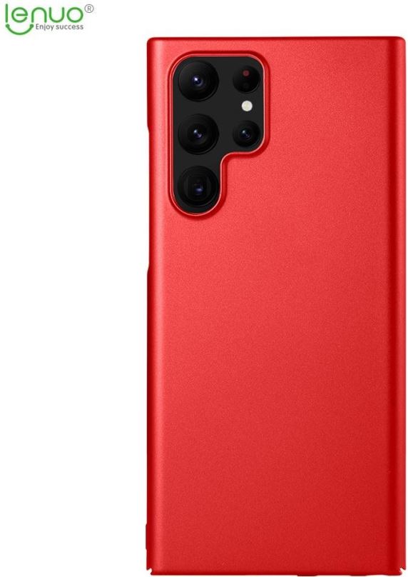 Kryt na mobil Lenuo Leshield obal pro Samsung Galaxy S22 Ultra 5G, červená