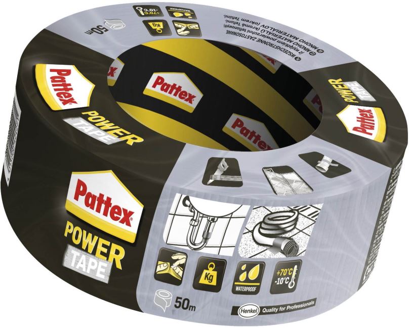 Lepicí páska PATTEX Power tape stříbrná 50 m