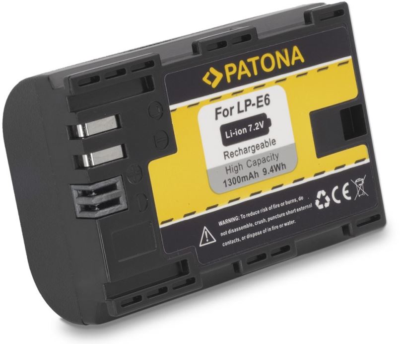 Baterie pro fotoaparát PATONA pro Canon LP-E6 1300mAh Li-Ion