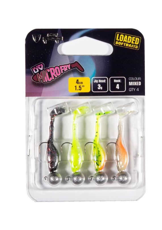 FOX Rage Gumová nástraha Micro Fry Loaded 4cm UV Mixed Colours 2 4ks