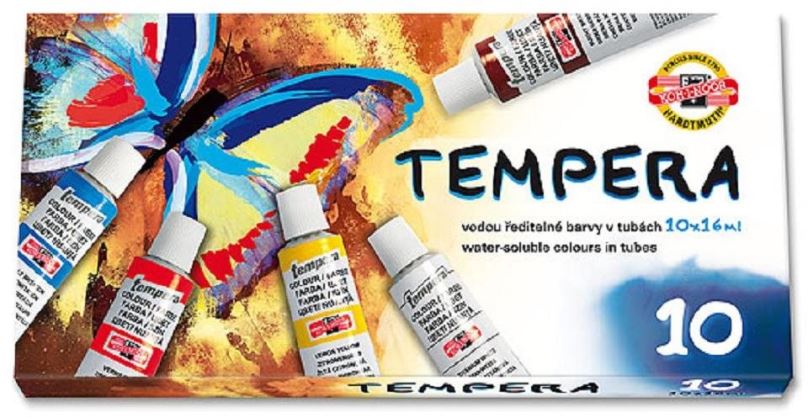 Tempery Temperové barvy KOH 10 x 16ml - 162548