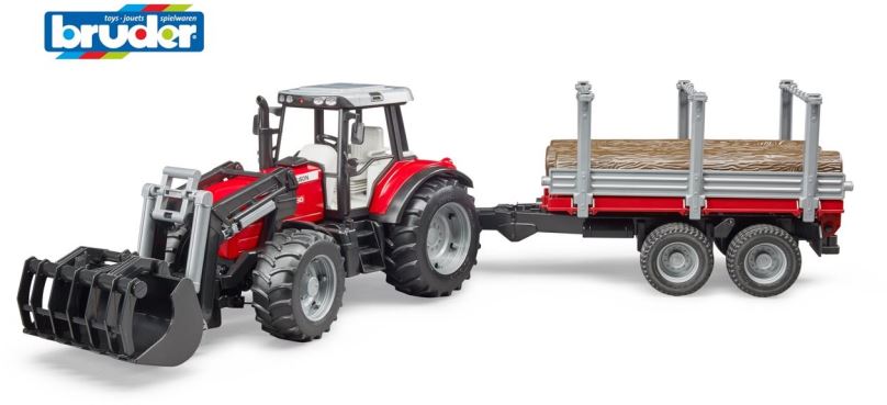 Auto Bruder Farmer - Massey Ferguson traktor s vlekem