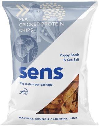Zdravé chipsy SENS Protein chipsy s cvrččím proteinem 80g, mák a mořská sůl
